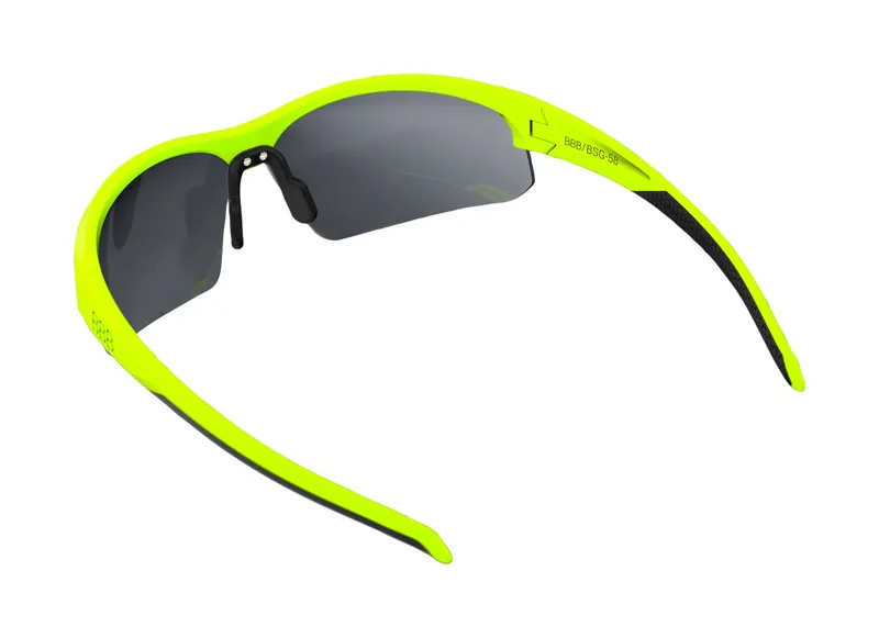 Bbb Impress Cycling Sports Glasses Neon Yellow Smoke Lens Bsg