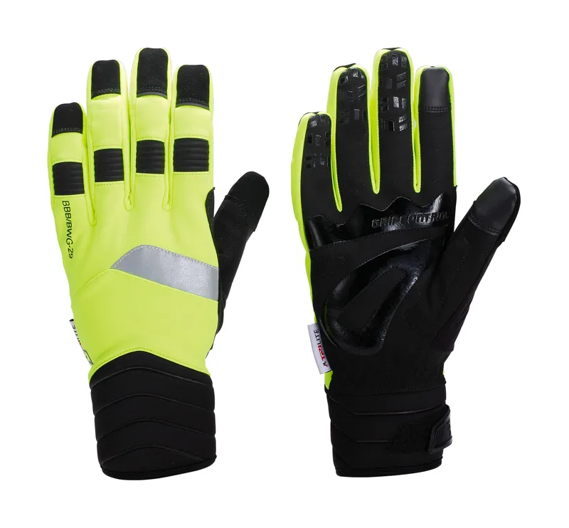 BBB WaterShield Winter Cycling Gloves Neon Yellow BWG-29 Small