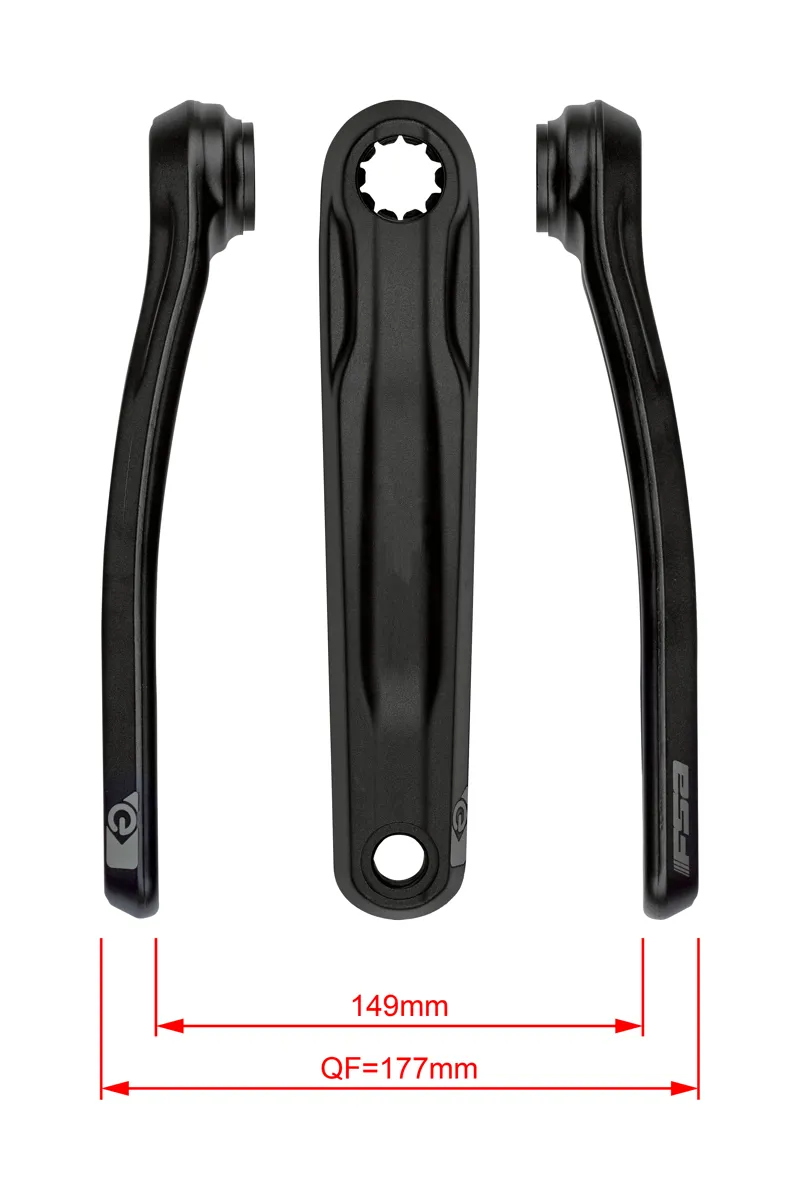 FSA E-Bike Crankset CK-762 ISIS 27.0mm Wider Black