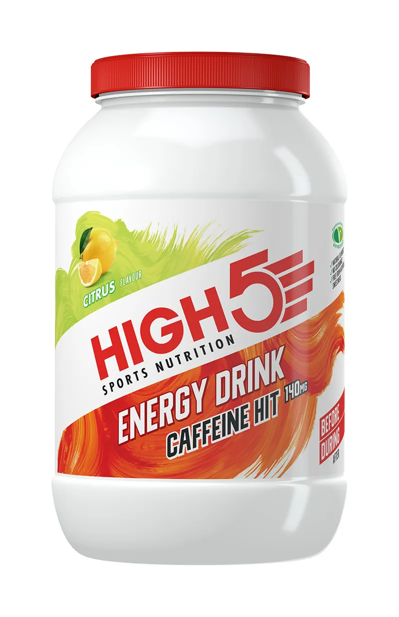 High5 Energy Drink Caffeine Hit Tub 1.4kg Citrus Vegan Friendly