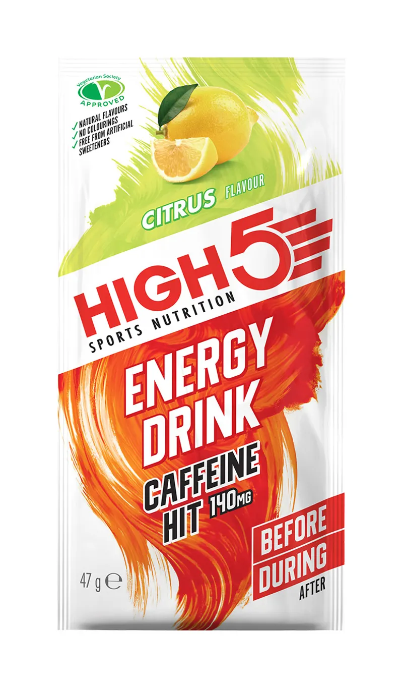 High5 Energy Drink Caffeine Hit Sachet x12 47g Citrus Vegan Friendly-2