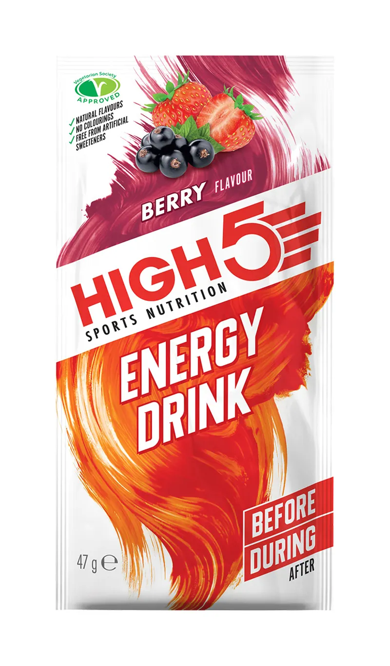 High5 Energy Drink Plain Sachet x12 47g Various Flavours Vegan Friendly-1