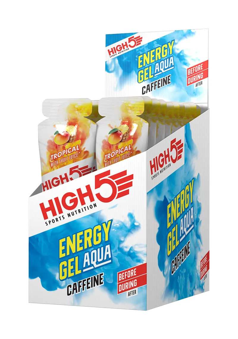 High5 Energy Gel Aqua Caffeine Hit x20 66g Tropical Vegan Friendly