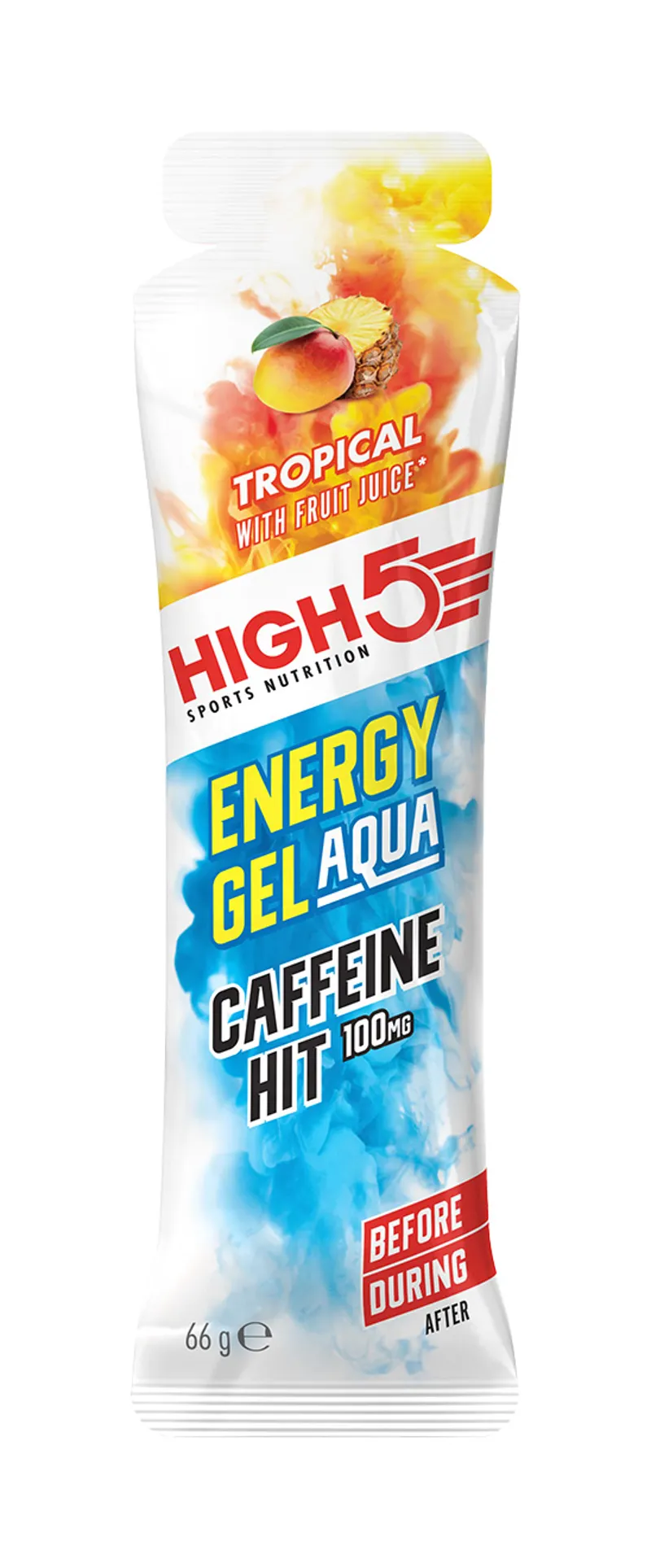 High5 Energy Gel Aqua Caffeine Hit x20 66g Tropical Vegan Friendly-1