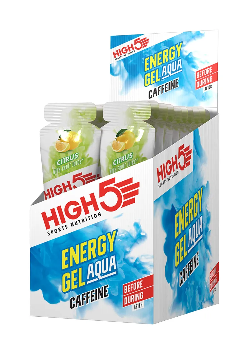 High5 Energy Gel Aqua Caffeine x20 66g Various Flavours Vegan Friendly-3