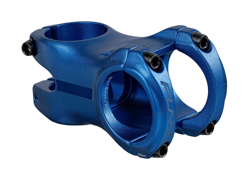 Funn Nixie Alloy MTB Stem 31.8mm 40/50mm 0 deg 1.1/8 Blue-3