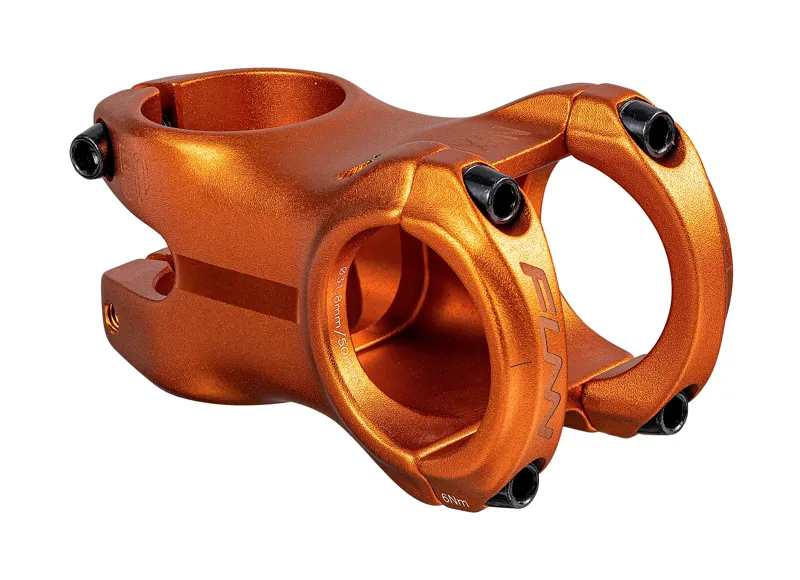 Funn Nixie Alloy MTB Stem 31.8mm 40/50mm 0 deg 1.1/8 Orange-3