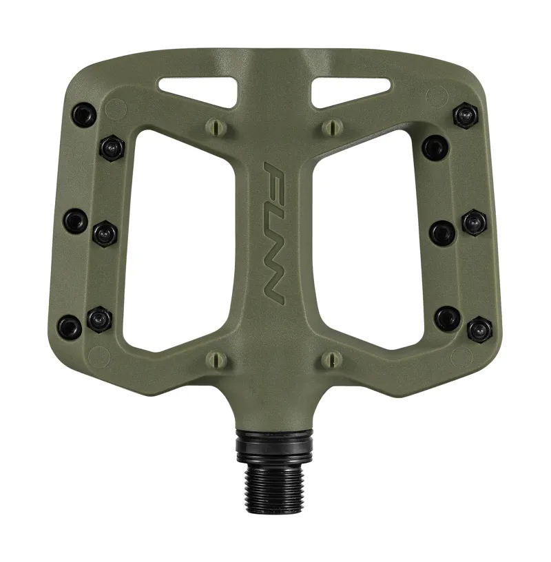 Funn Taipan S MTB Flat Platform Pedals for Smaller Feet Olive Green-1