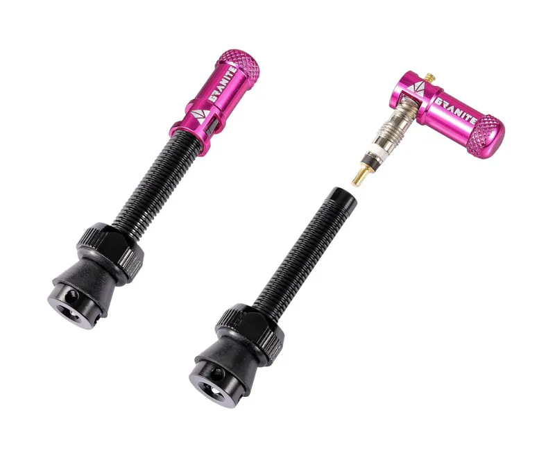 Granite JUICY NIPPLE Tubeless Valve Cap With Valve Core Removal Tool Pink-1