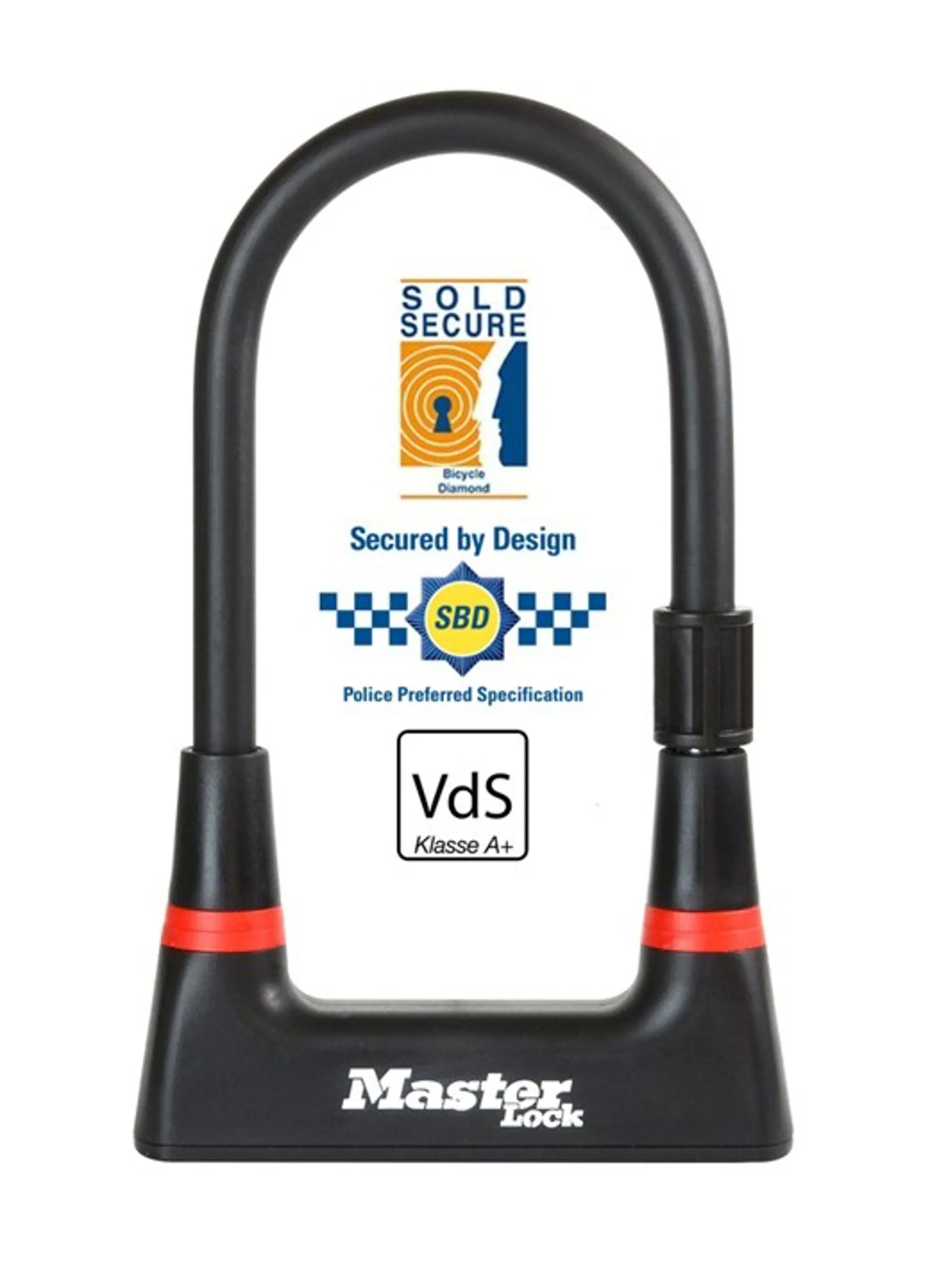 Master Lock Sold Secure Diamond D-Lock 10X21cm 8279EURDPRO Black