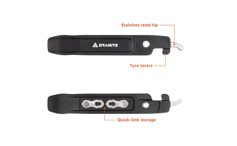 Granite TALON Tyre Lever With Stainless Chain Removing Tips -1