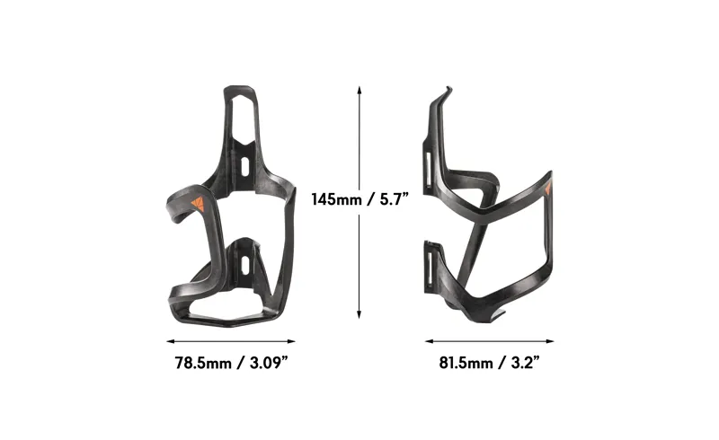 Granite AUX Carbon MTB Side Loading Bottle Cage Black with Straps-3