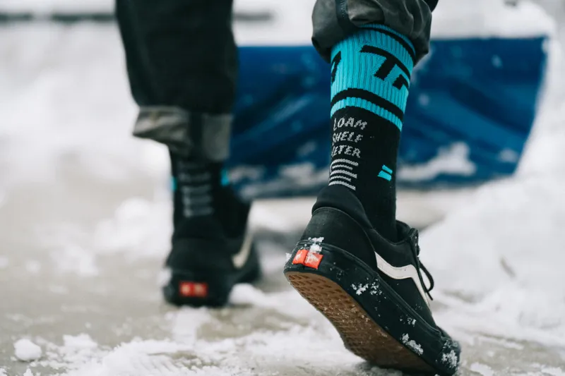 Transition TBC Loam-O-Meter Wool Socks Black TR Blue -2