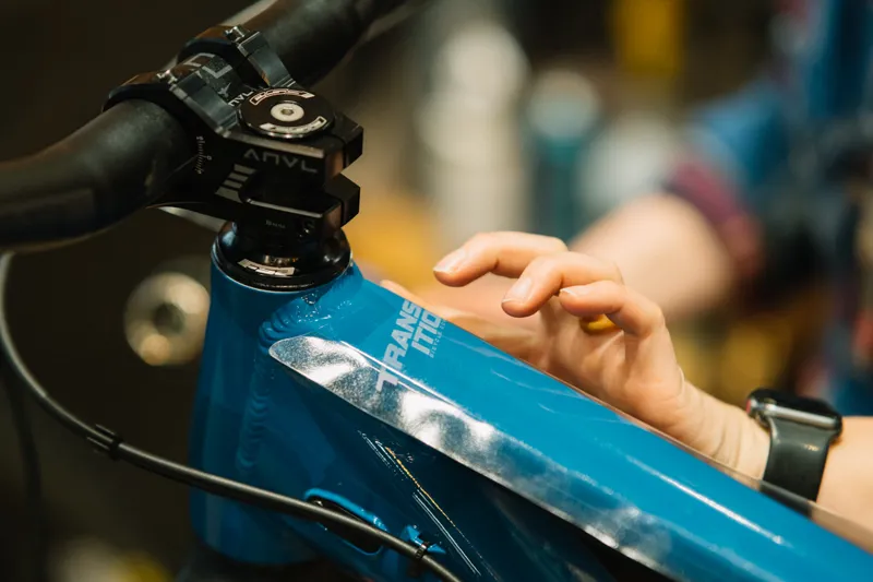 Transition Bikes Frame Keeper Cycle Frame Protector Kit Clear Matte Black Logo-1