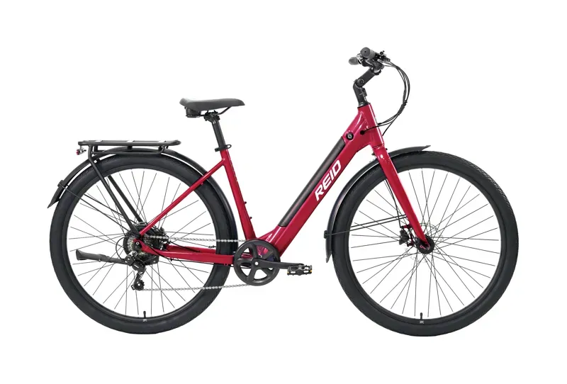 Reid Pulse ST Step Through 7 Speed Unisex Commuter / Leisure eBike Plum