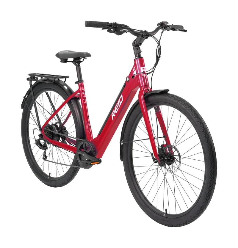 Reid Pulse ST Step Through 7 Speed Unisex Commuter / Leisure eBike Plum-1