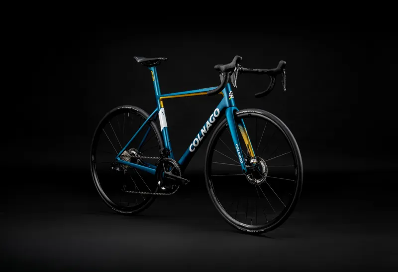 Colnago V3 Disc 2023 Complete Road Bike SRAM Rival AXS Blue Gold White MKBL