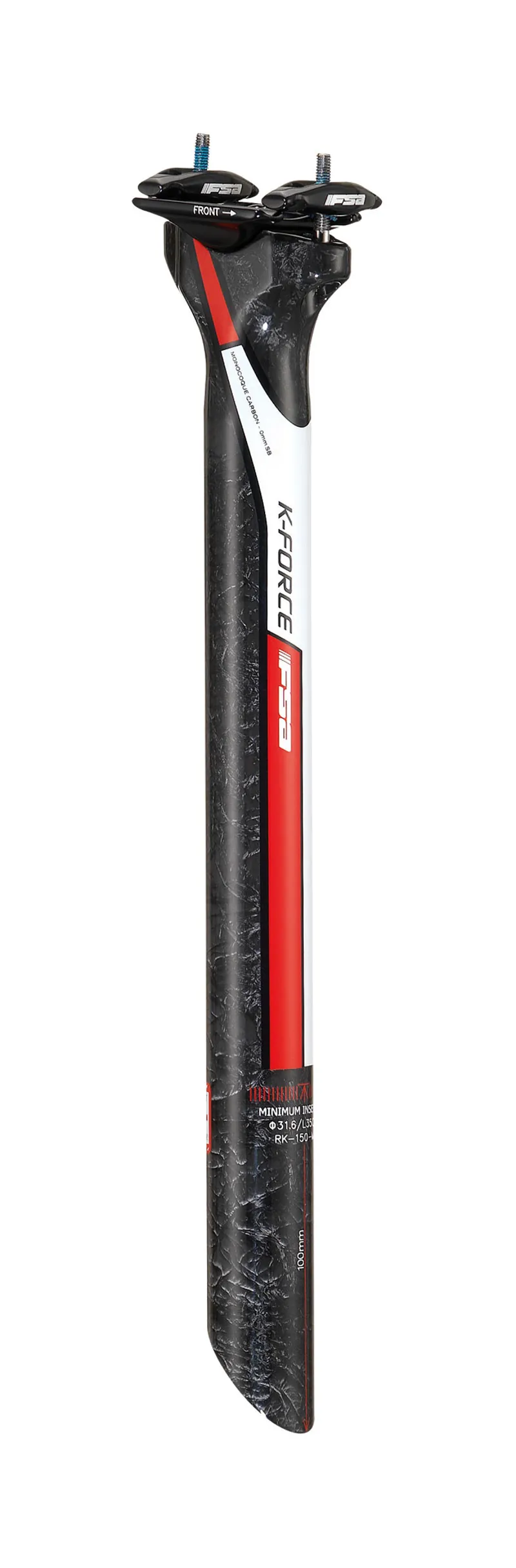 Tige De Selle Carbone FSA K Force Di2 – 31,6 Mm, Longueur 350 Mm, Compatible Shimano (modèle RK-160-MTC)