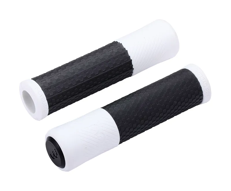 BBB Viper Handle Bar Grips Black White 130mm - BHG-97