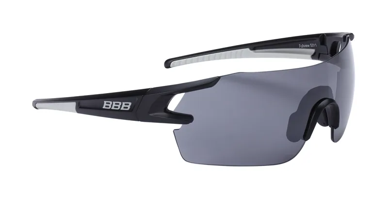 BBB FullView Sport Glasses Black Grey Tip Smoke Lens